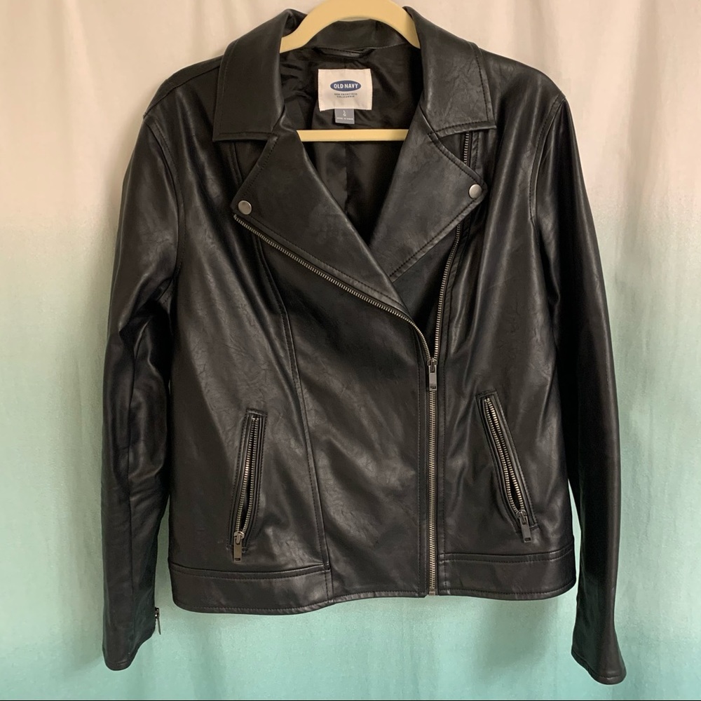Black leather jacket